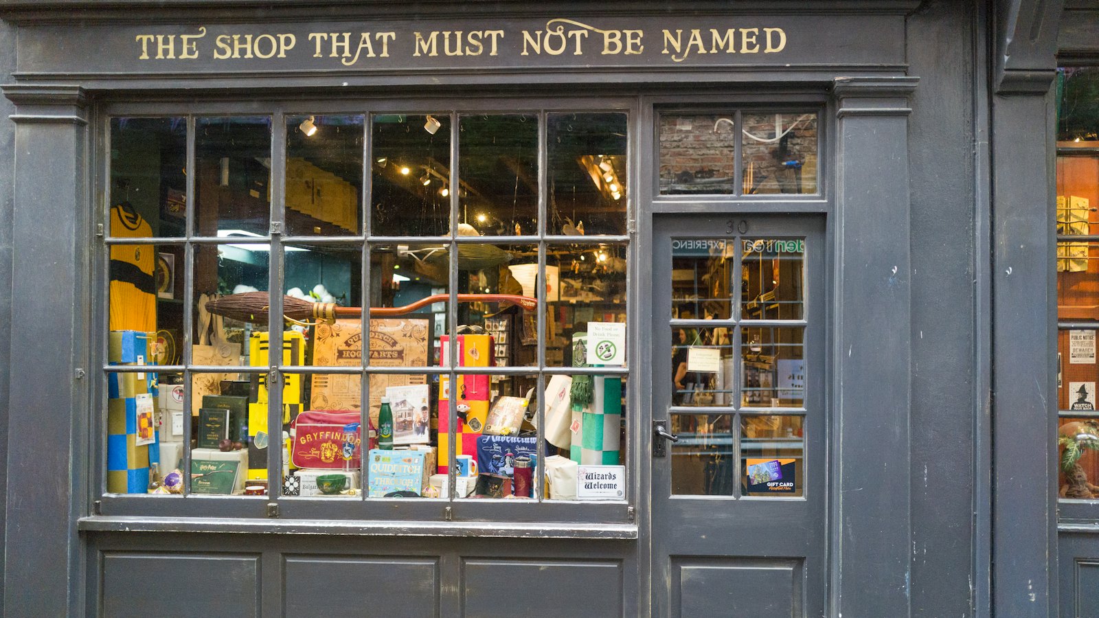 A shop front with a large display window