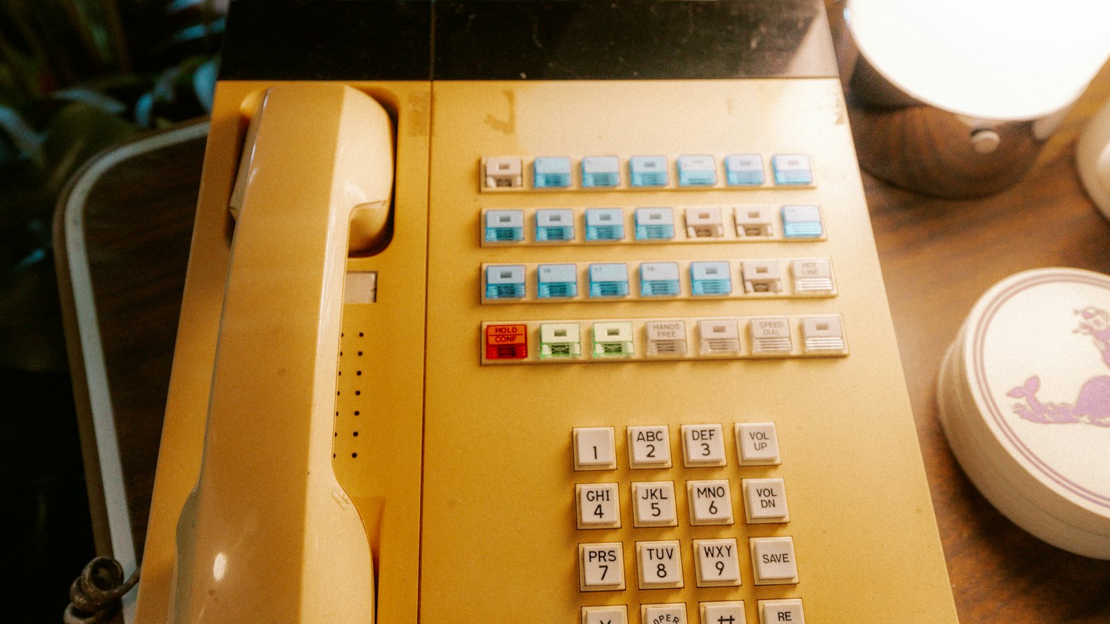 A desk phone keypad