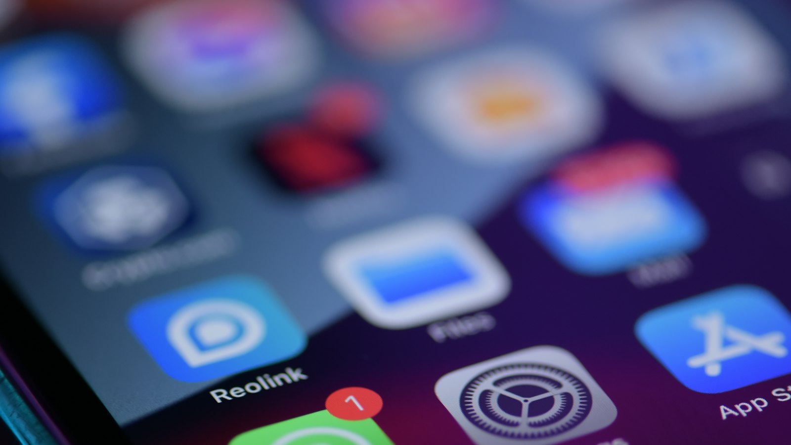 Blurred app icons on a phone home screen