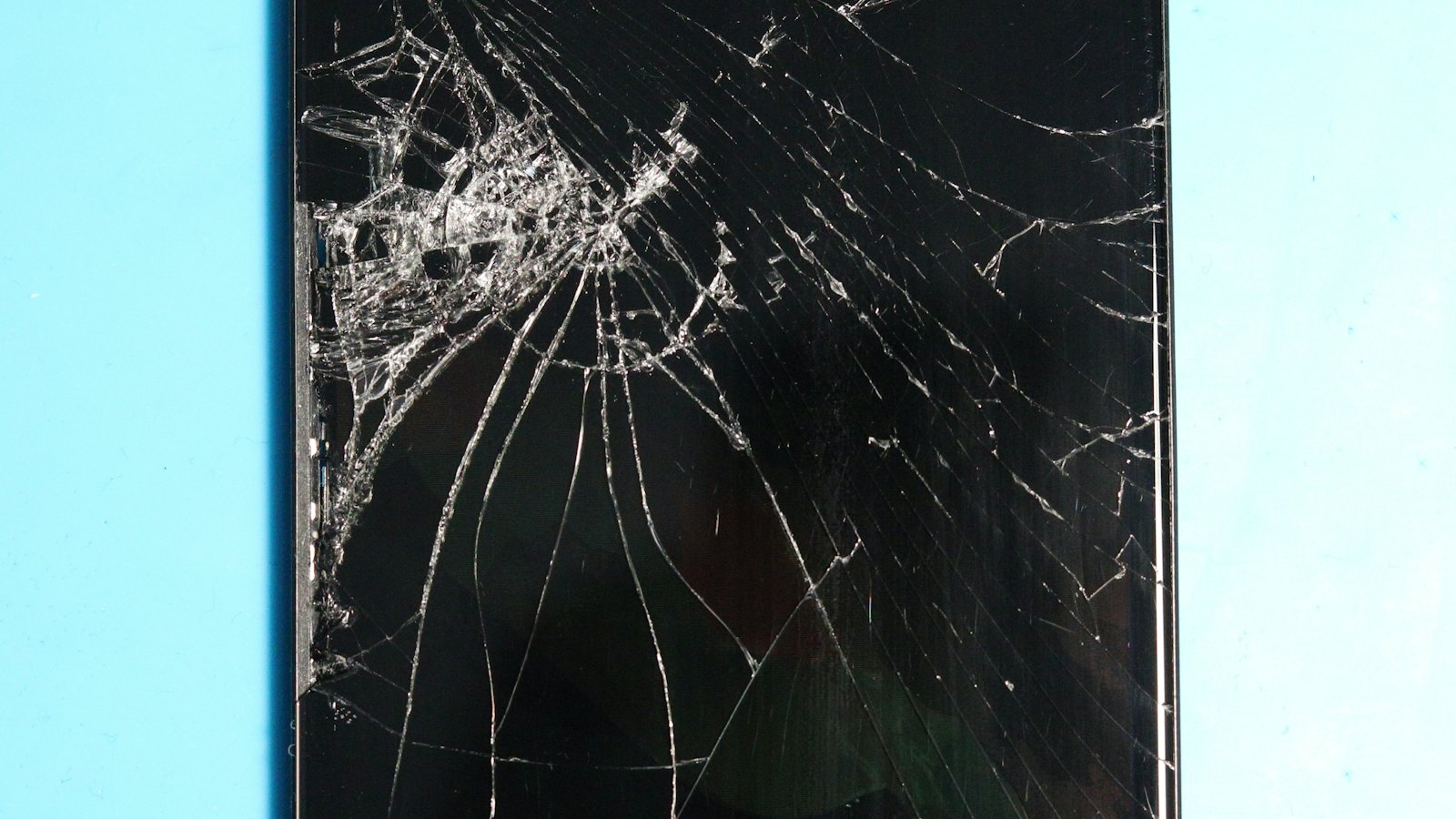 A phone with a badly cracked screen