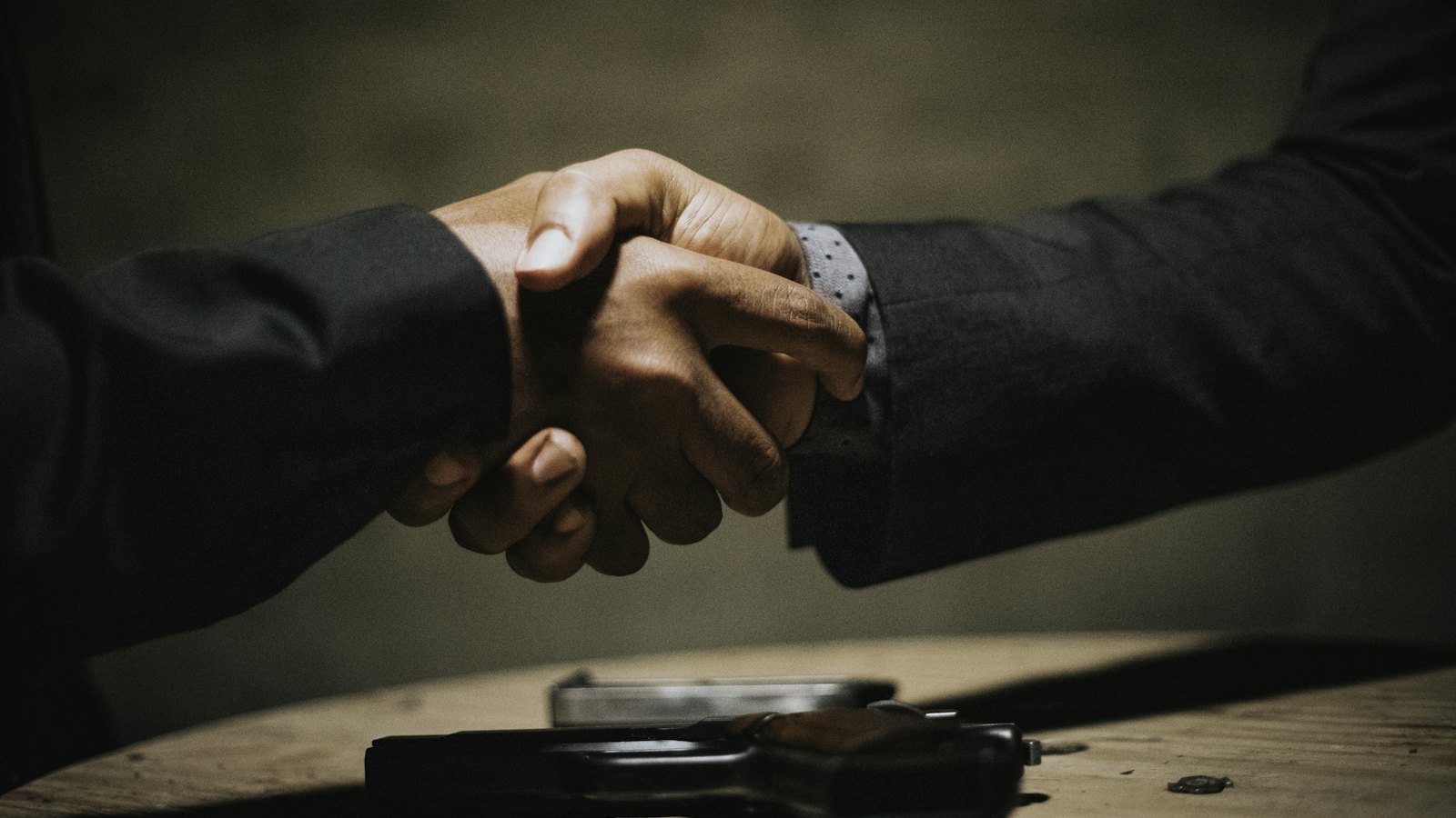 Two people shaking hands